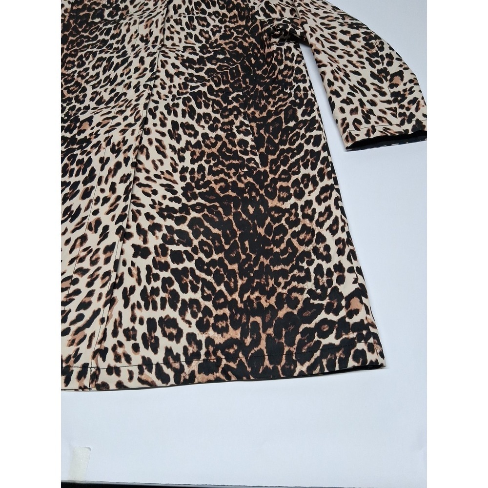 Kate Spade New York Women's Hooded Leopard Rain Trench Jacket Size Small - Picture 5 of 16